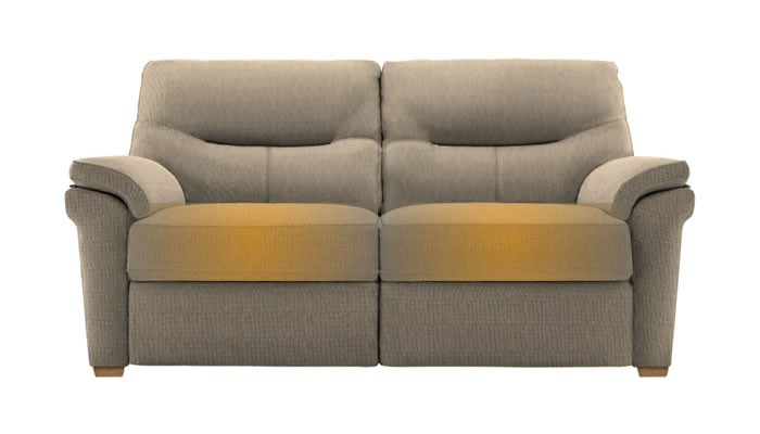 G Plan Seattle Heated 2.5 Seater Sofa Calor Ginger